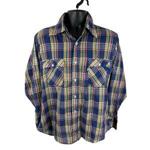 Vintage Levi's Plaid Button Up Shirt Multicolor Lightweight Size Large